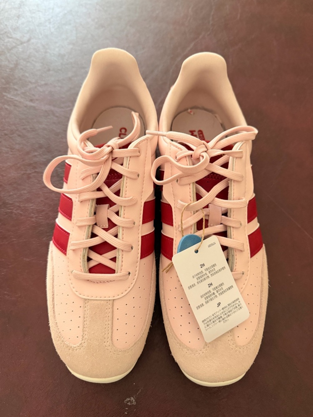 adidas Pink Sneakers with Red Stripes women 8.5